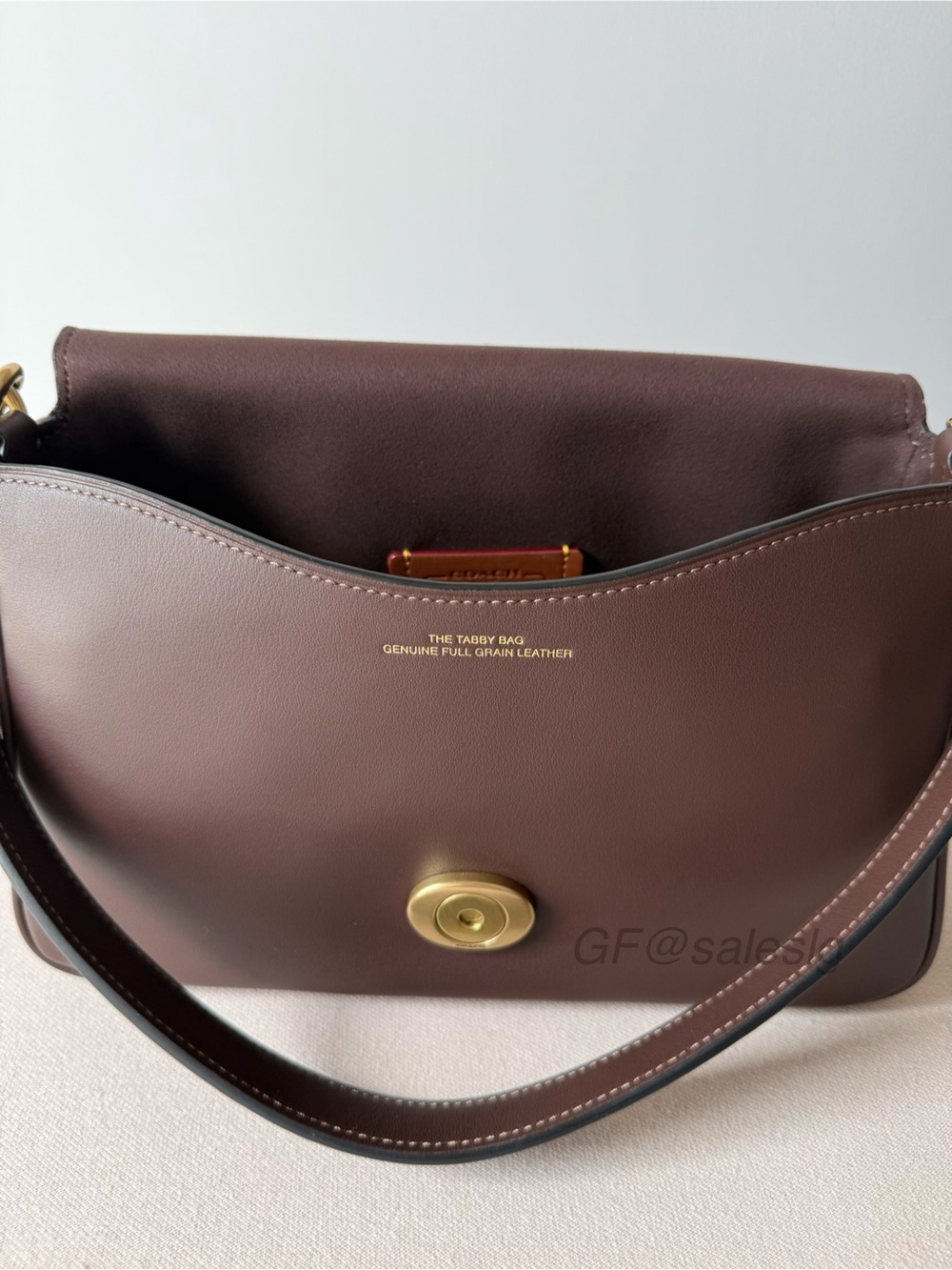 Coach Soft Tabby Shoulder & Crossbody Bag GENUINE LEATHER Gold/Maple CAM98 NWT - Picture 7 of 14